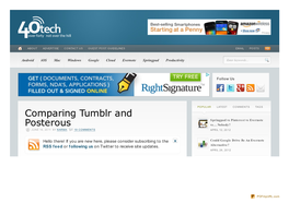 Comparing Tumblr and Posterous | 40Tech