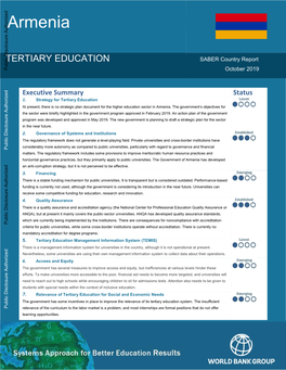 Tertiary Education in Armenia