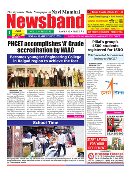 PHCET Accomplishes 'A' Grade Accreditation by NAAC