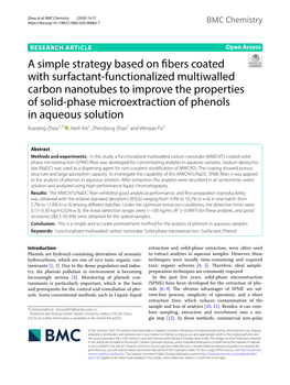 A Simple Strategy Based on Fibers Coated With
