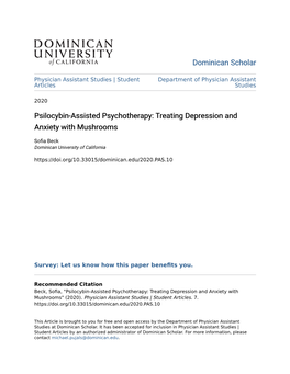 Psilocybin-Assisted Psychotherapy: Treating Depression and Anxiety with Mushrooms