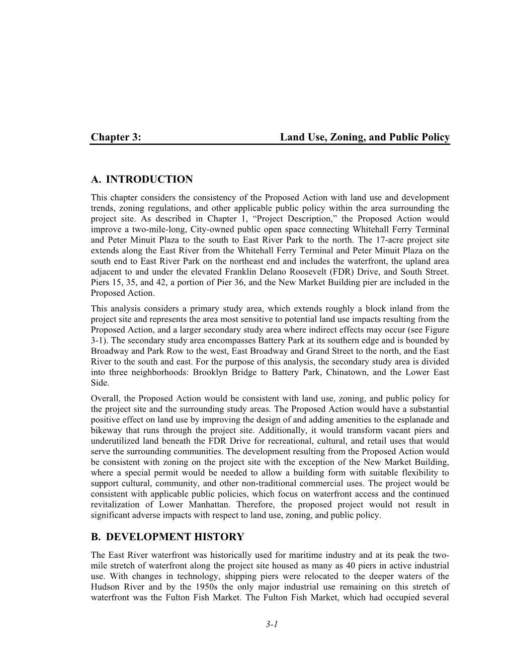 Chapter 3: Land Use, Zoning, and Public Policy A. INTRODUCTION B