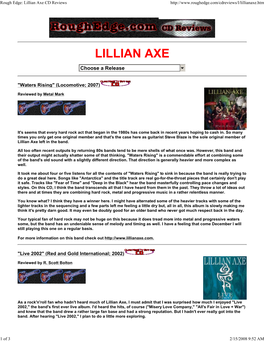 Rough Edge: Lillian Axe CD Reviews