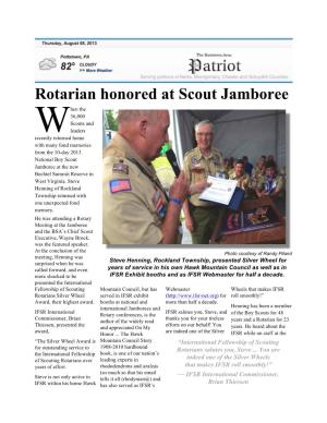 Rotarian Honored at Scout Jamboree