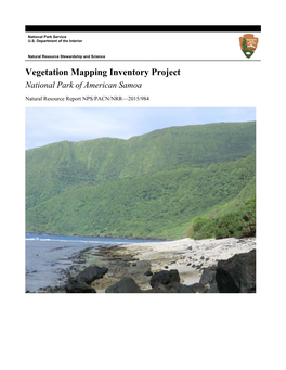 Vegetation Mapping Inventory Project National Park of American Samoa