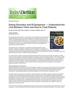 Eating Disorders and GI Symptoms — Understand the Link Between Them and How to Treat Patients
