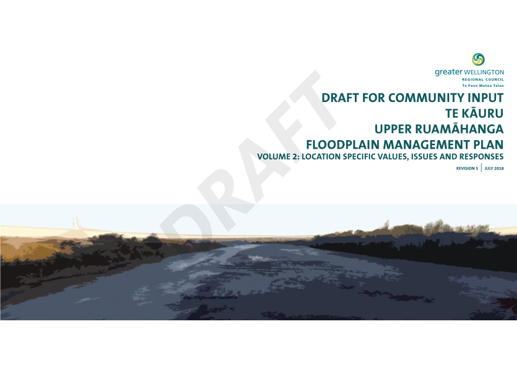 Draft for Community Input Te Kāuru Upper Ruamāhanga