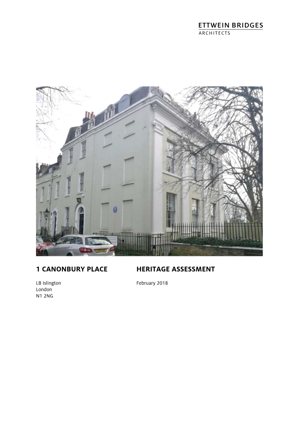 1 Canonbury Place Heritage Assessment