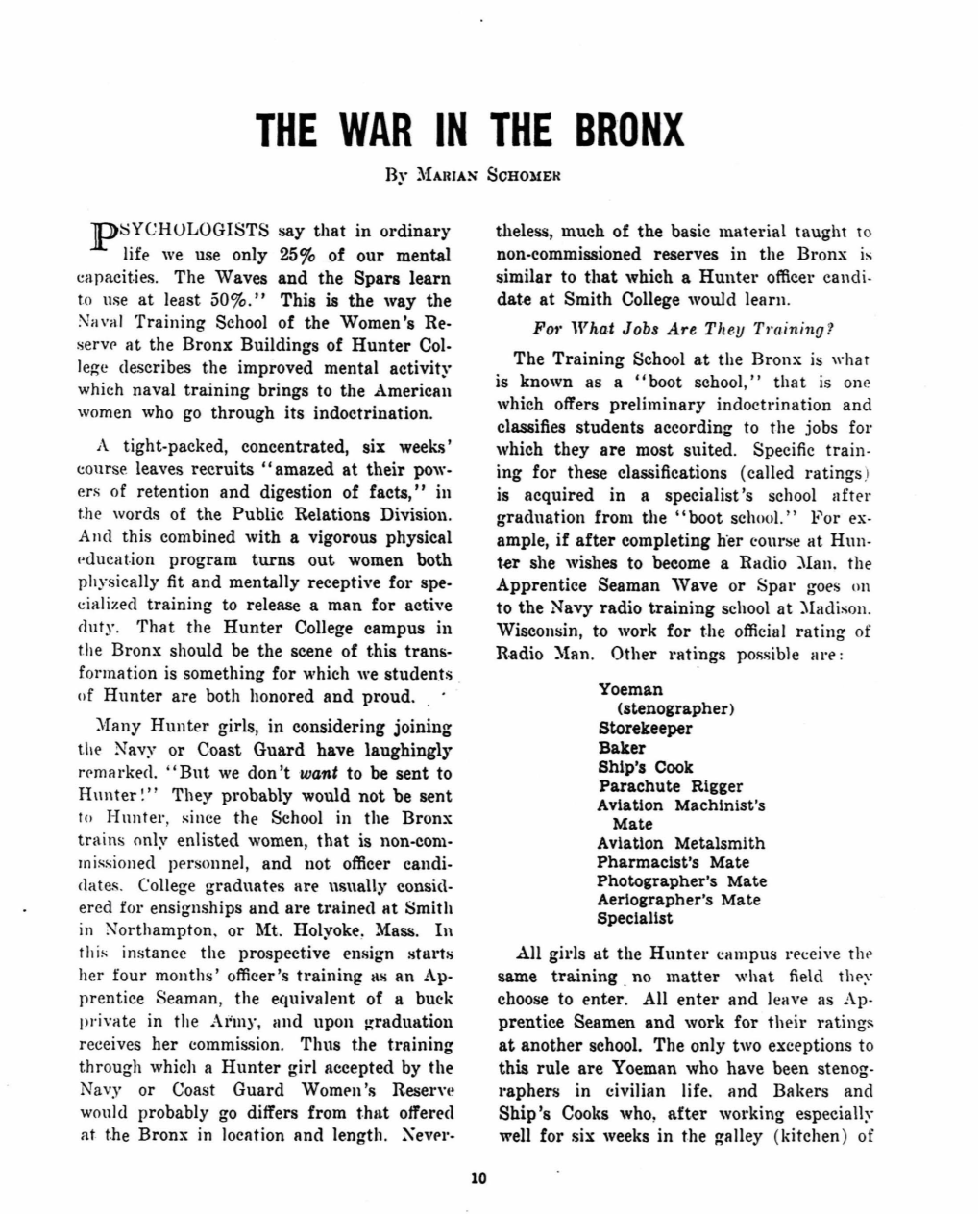 The War in the Bronx