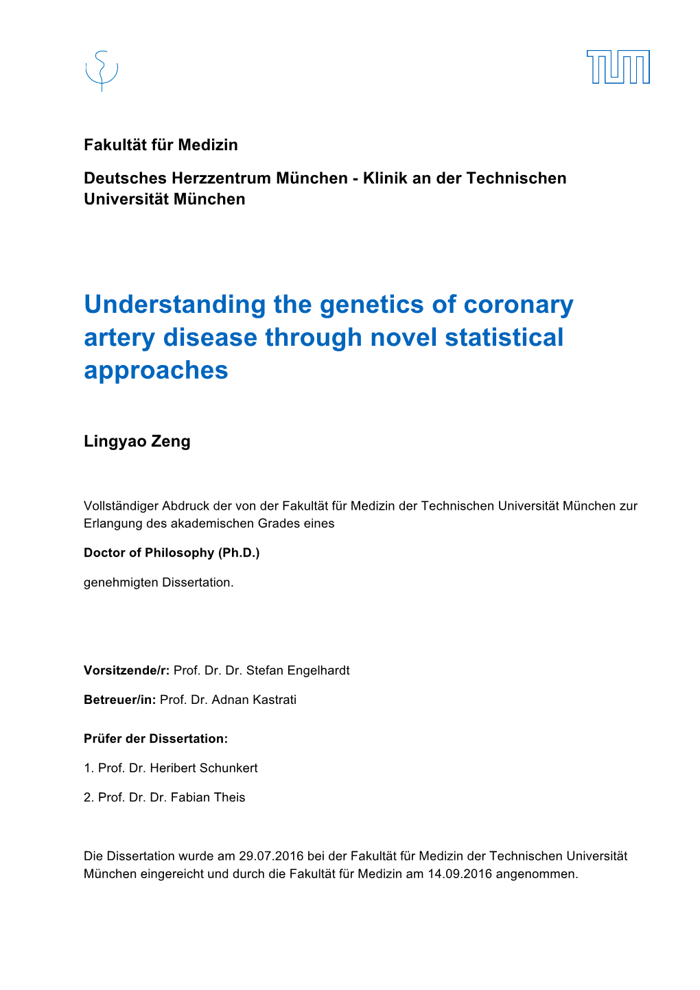 Understanding the Genetics of Coronary Artery Disease Through Novel Statistical Approaches