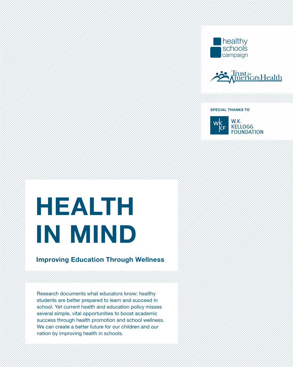 Health in Mind / Improving Education Through Wellness / Healthinmind.Org to the Reader