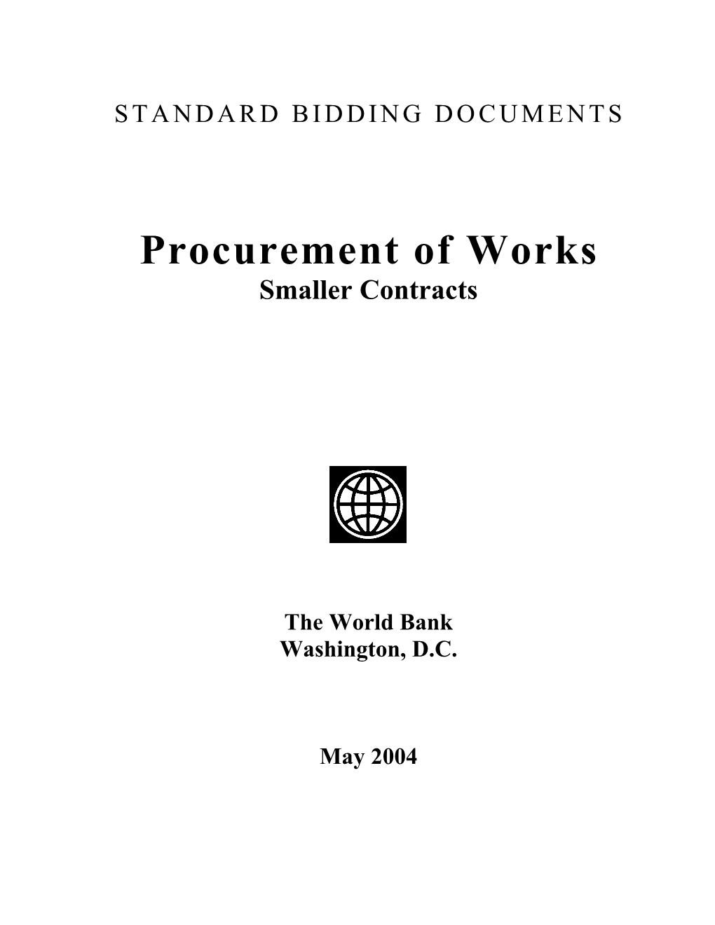 Standard Bidding Documents