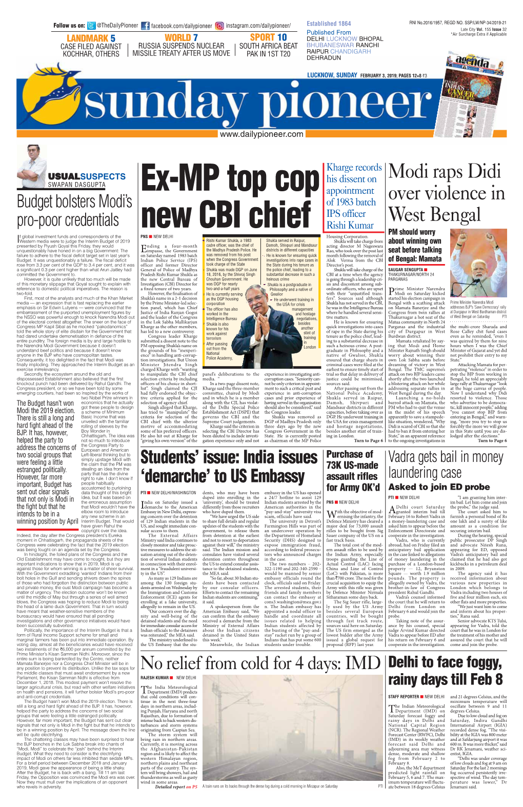 Ex-MP Top Cop New CBI Chief