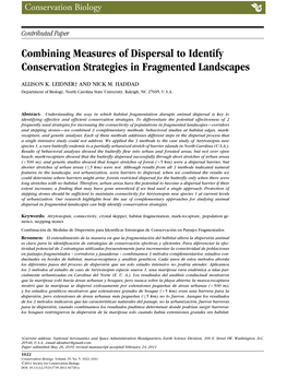 Combining Measures of Dispersal to Identify Conservation Strategies in Fragmented Landscapes