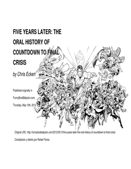 THE ORAL HISTORY of COUNTDOWN to FINAL CRISIS by Chris Eckert