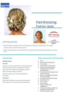 Hairdressing: Fashion Updo