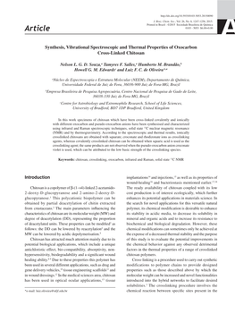 Synthesis, Vibrational Spectroscopic and Thermal Properties of Oxocarbon Cross‑Linked Chitosan