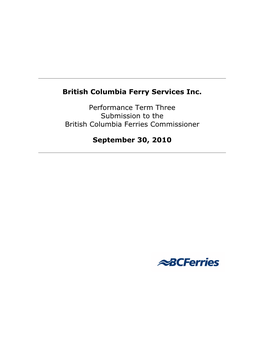 BC Ferries' Submission