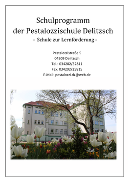 Schulprogramm Der Pestalozzischule Delitzsch - Schule Zur Lernförderung