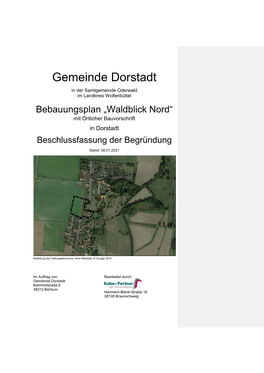 Gemeinde Dorstadt in Der Samtgemeinde Oderwald Im Landkreis Wolfenbüttel