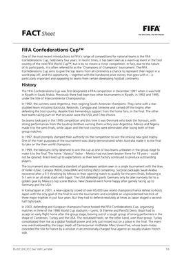 Factsheet FIFA Confederations