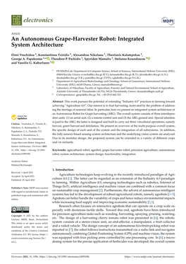 An Autonomous Grape-Harvester Robot: Integrated System Architecture