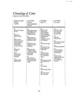 Chronology of Cairo