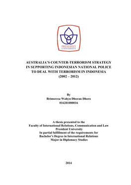 Australia's Counter-Terrorism