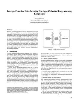 Foreign-Function Interfaces for Garbage-Collected Programming Languages