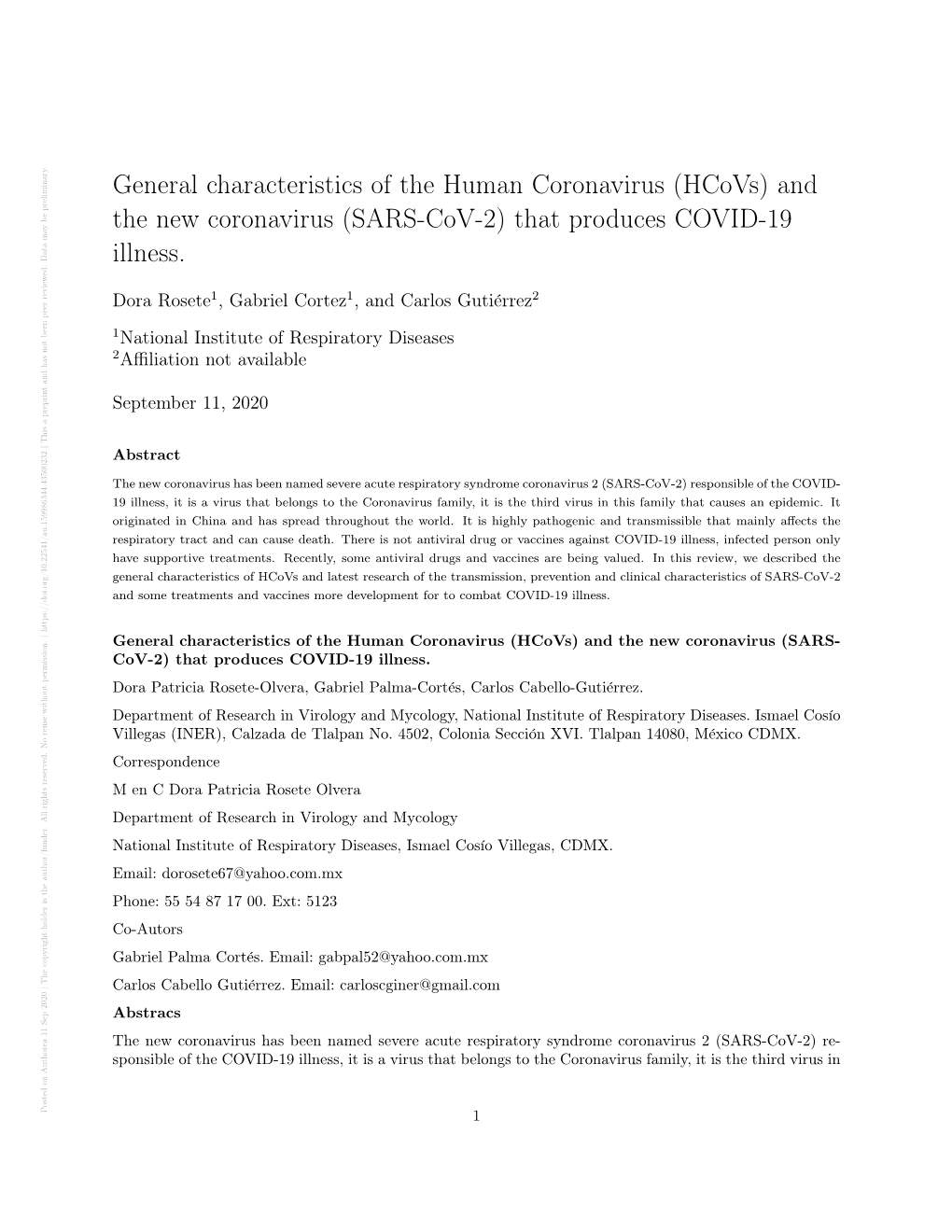 And the New Coronavirus (SARS-Cov-2)