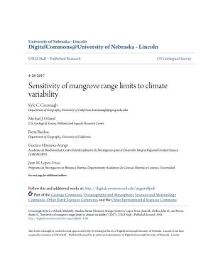 Sensitivity of Mangrove Range Limits to Climate Variability Kyle C