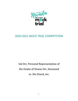 2020-2021 Mock Trial Competition