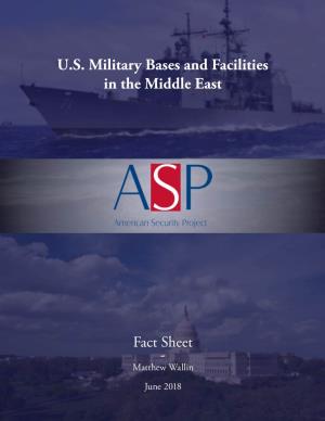 U.S. Military Bases and Facilities in the Middle East