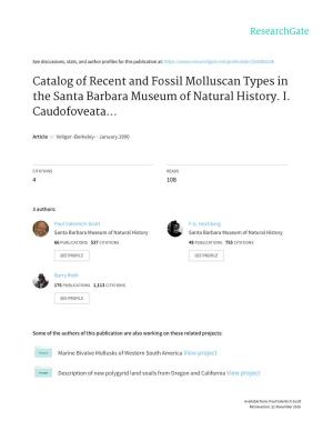 Catalog of Recent and Fossil Molluscan Types in the Santa Barbara Museum of Natural History. I. Caudofoveata