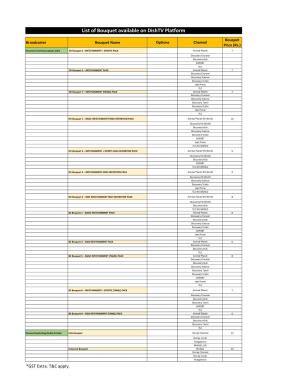 List of Bouquet Available on Dishtv Platform