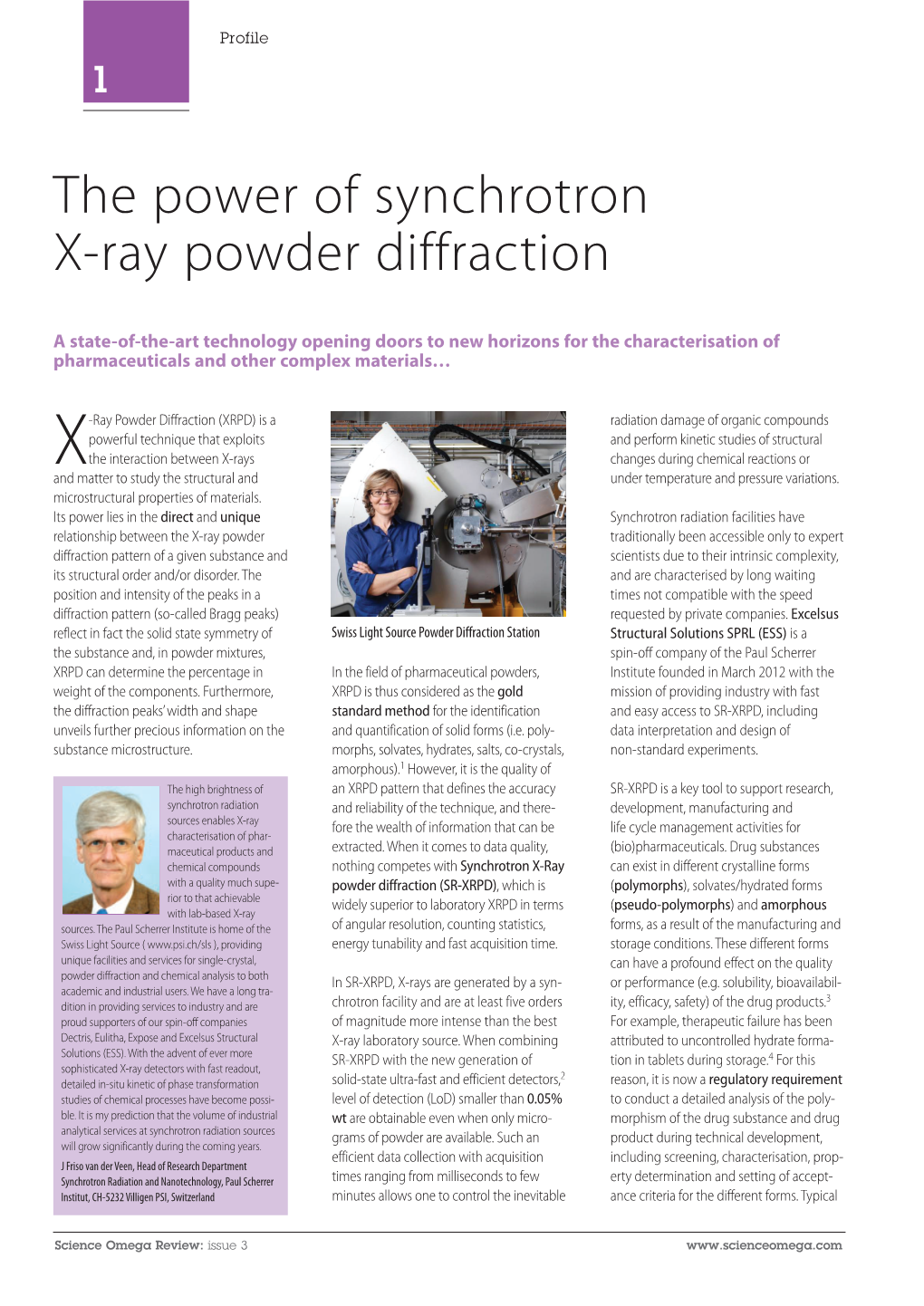 The Power of Synchrotron X-Ray Powder Diffraction