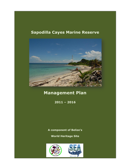 Sapodilla Cayes Management Plan 2011-2016