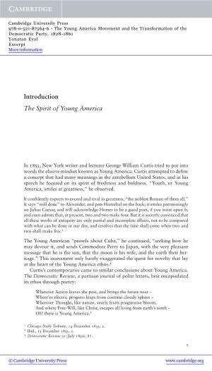 Introduction the Spirit of Young America