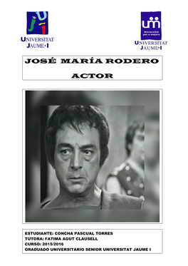 José María Rodero Actor