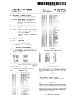 (12) United States Patent (10) Patent No.: US 8,124,103 B2 Yusibov Et Al