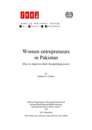 Women Entrepreneurs in Pakistan