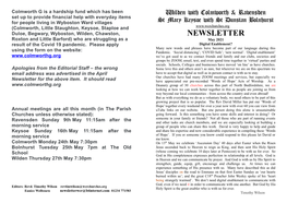 NEWSLETTER Roxton and Little Barford) Who Are Struggling As a May 2021 Result of the Covid 19 Pandemic