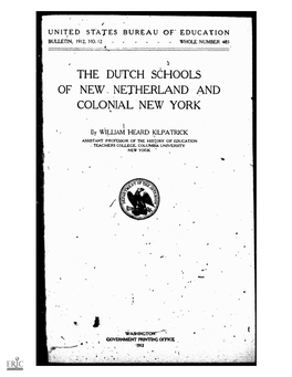 The Dutch Schools of New, Netherland