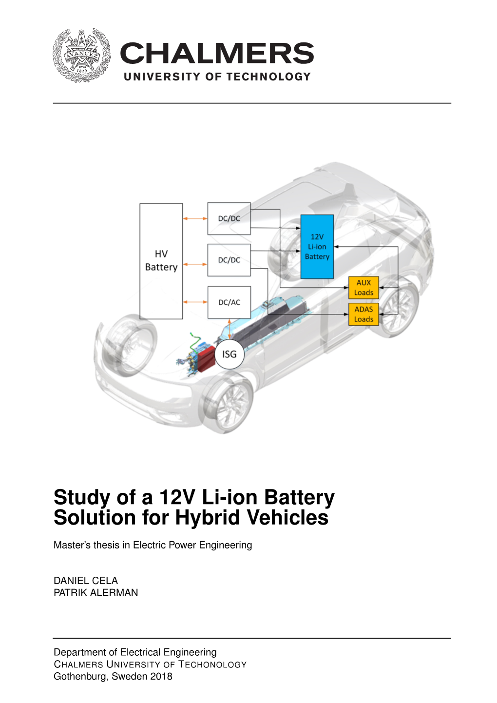 Study of a 12V Li-Ion Battery Solution for Hybrid Vehicles