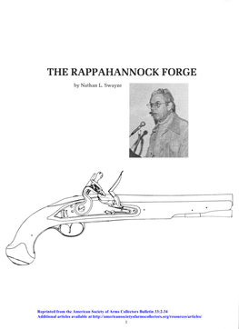 THE RAPPAHANNOCK FORGE by Nathan L
