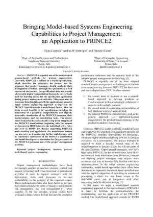 An Application to PRINCE2