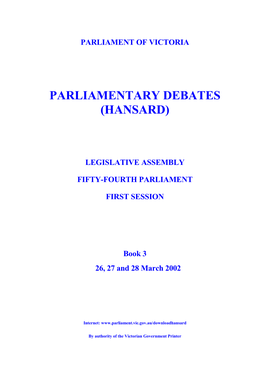 Book 3 26, 27 and 28 March 2002