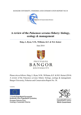 Palaemon Serratus Fishery: Biology, Ecology & Management