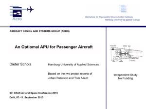 An Optiomal APU for Passenger Aircraft