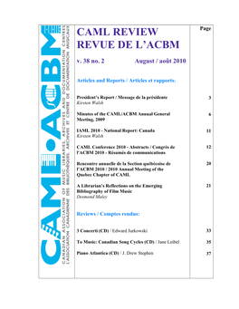 Caml Review Revue De L'acbm
